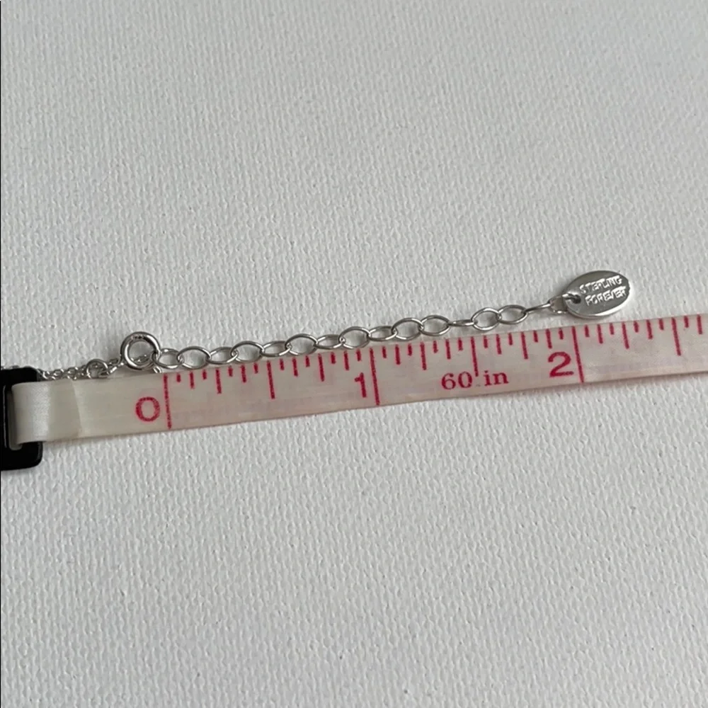 Dainty Sterling Forever Silver & Cubic Zirconia Necklace - Picture 8 of 9